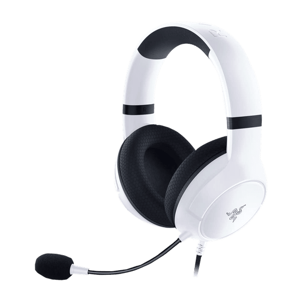 White pc headset with mic 2025